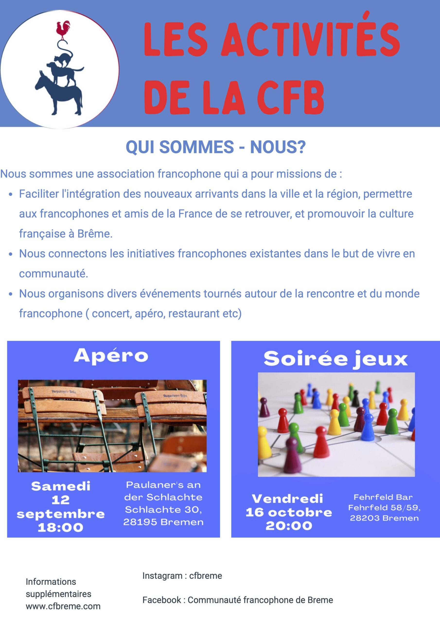 Communauté francophone de Brême : Soirée jeux